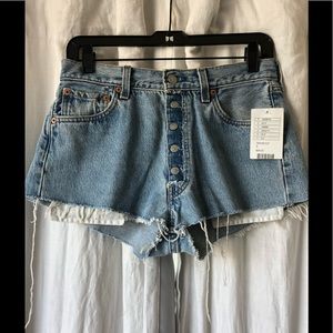 LEVIs Button front denim shorts